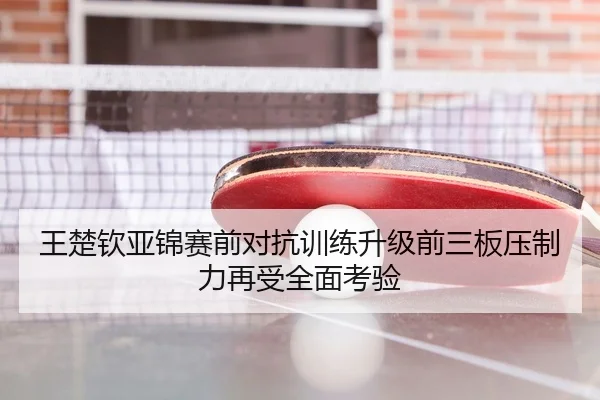 王楚钦亚锦赛前对抗训练升级前三板压制力再受全面考验